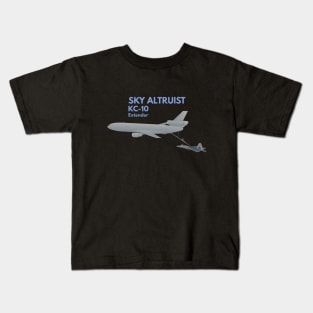KC-10 Airplane Refueling F-22 Kids T-Shirt